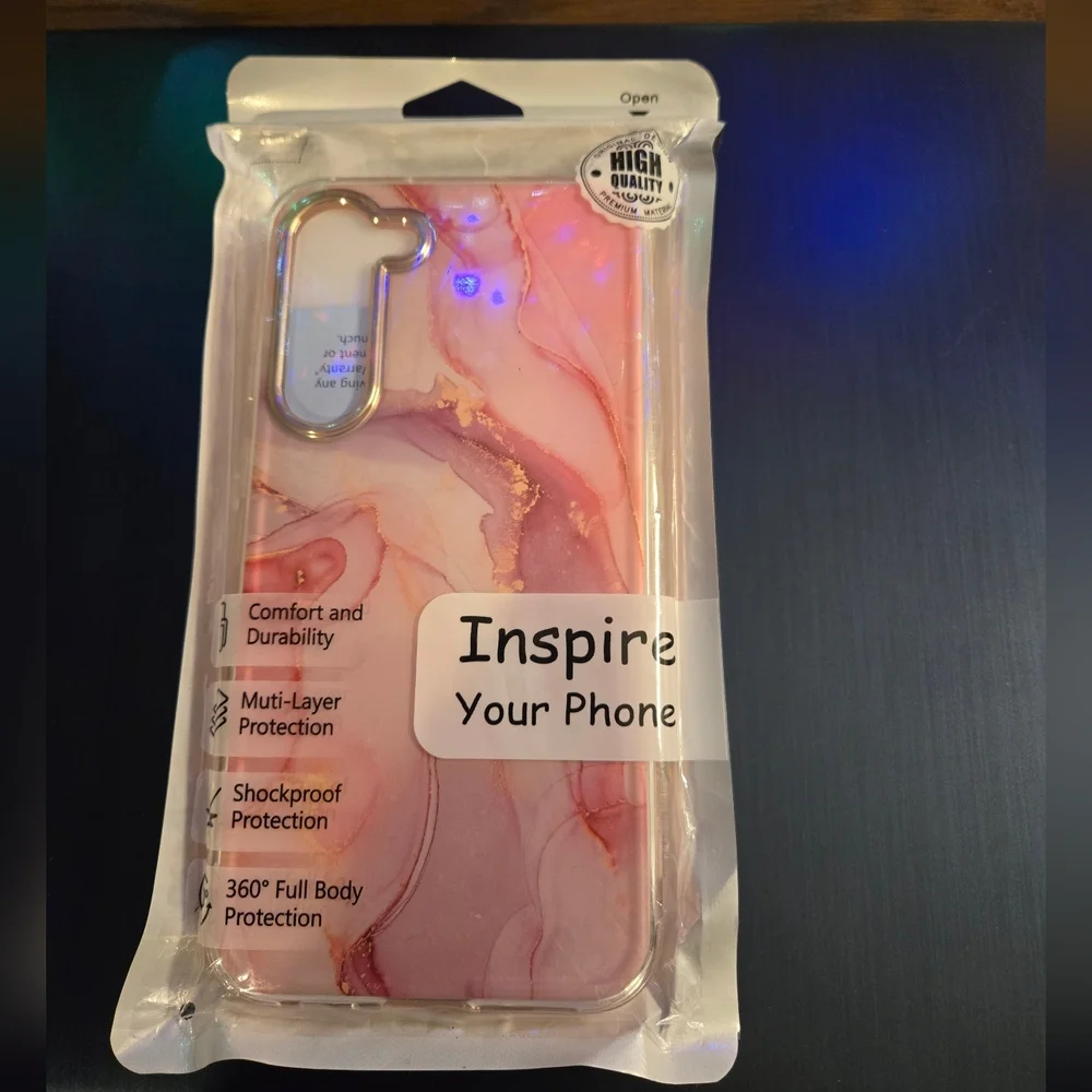 Inspire Your Phone Galaxy S23 Plus-Pink Marble Phone case